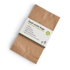 Compostable Food Waste Paper Bags 10 Litre Pack of 25