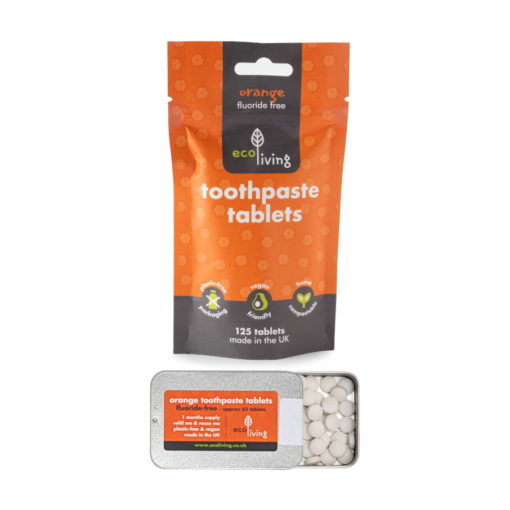Natural Toothpaste Tablets Without Fluoride Orange