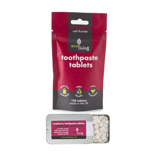 Natural Toothpaste Tablets With Fluoride Raspberry
