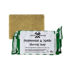 Natural Peppermint and Nettle Vegan Handmade Shaving Soap 95g
