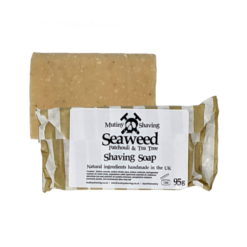 Natural Seaweed, Patchouli and Tea Tree Vegan Handmade Shaving Soap 95g