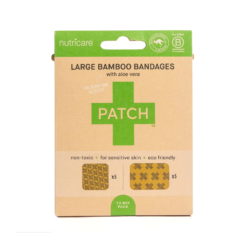 Compostable Organic Large Bamboo Plasters Aloe Vera Pack of 10