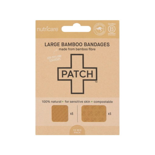 Compostable Organic Large Bamboo Plasters Natural Pack of 10