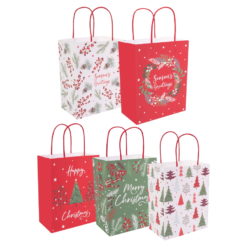 Plastic Free Christmas Gift Bags Pack of 5