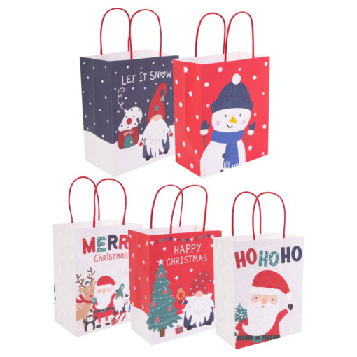 Plastic Free Christmas Gift Bags Pack of 5