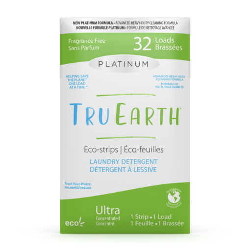Laundry Detergent Platinum Eco-Strips Fragrance Free 32 Loads