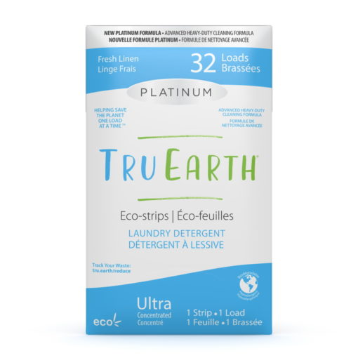 Laundry Detergent Platinum Eco-Strips Fresh Linen 32 Loads