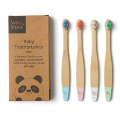 Bamboo Toothbrush For Babies Pack of 4