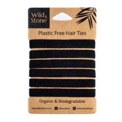 Natural Organic Plastic Free Hair Ties Pack of 6