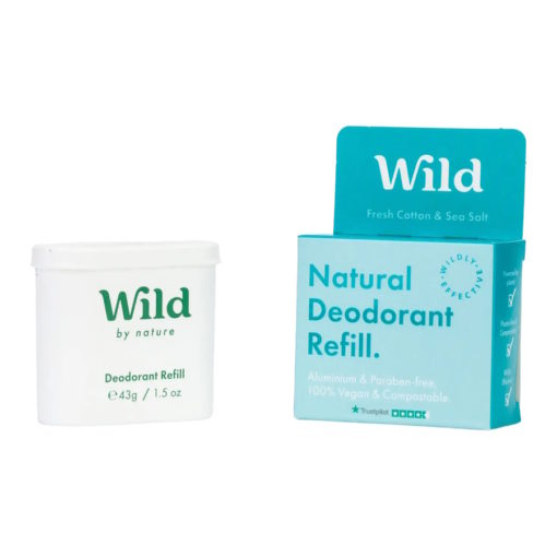 Natural Deodorant Refill Fresh Cotton and Sea Salt 43g